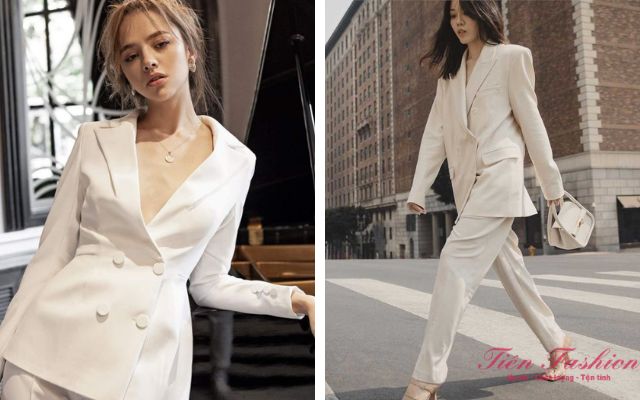 Phong cách street style với áo vest trắng oversize và sneaker trắng